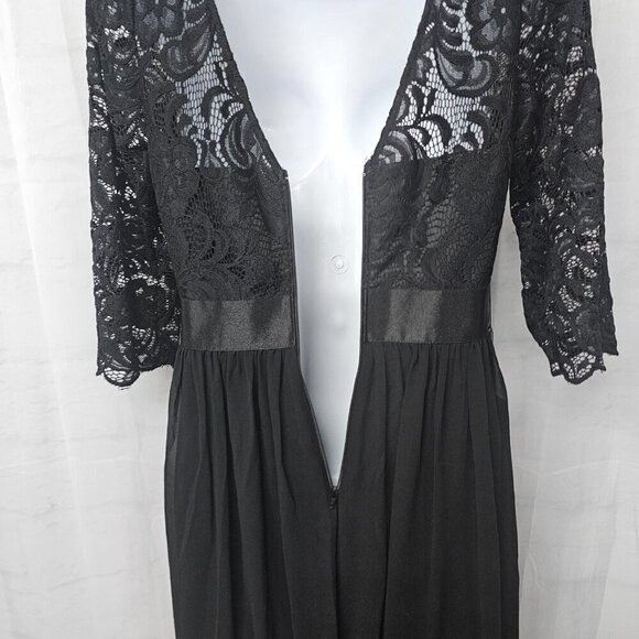 Ever Pretty Dress Black Lace Fairy Goth Whimsygoth Maxi 6 NWT - Picture 10 of 15